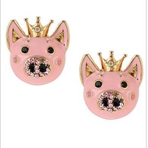 Betsey Johnson Pig Earrings